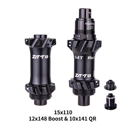 ZTTO M1 Aluminum Alloy 1 Pair MTB Bicycle Hub 28 Holes 54T Ratchet Freehub Hub