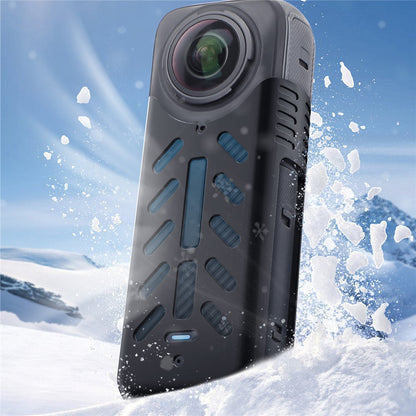 SUNNYLIFE X4-BHT818 For Insta360 X4 Silicone Protective Case Camera Sleeve with Lens Cap Cover