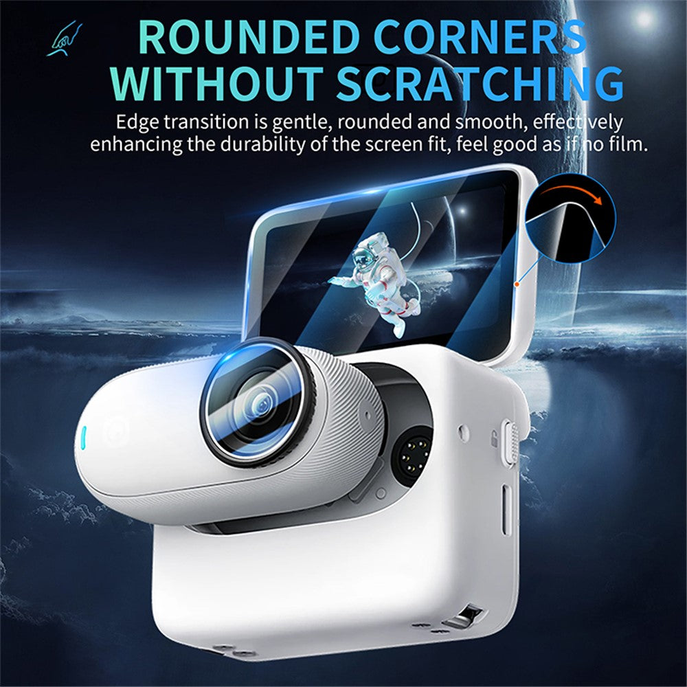 STARTRC 1144857 For Insta360 GO 3S 2Pcs Tempered Glass Camera Screen Protector + 2Pcs Lens Film