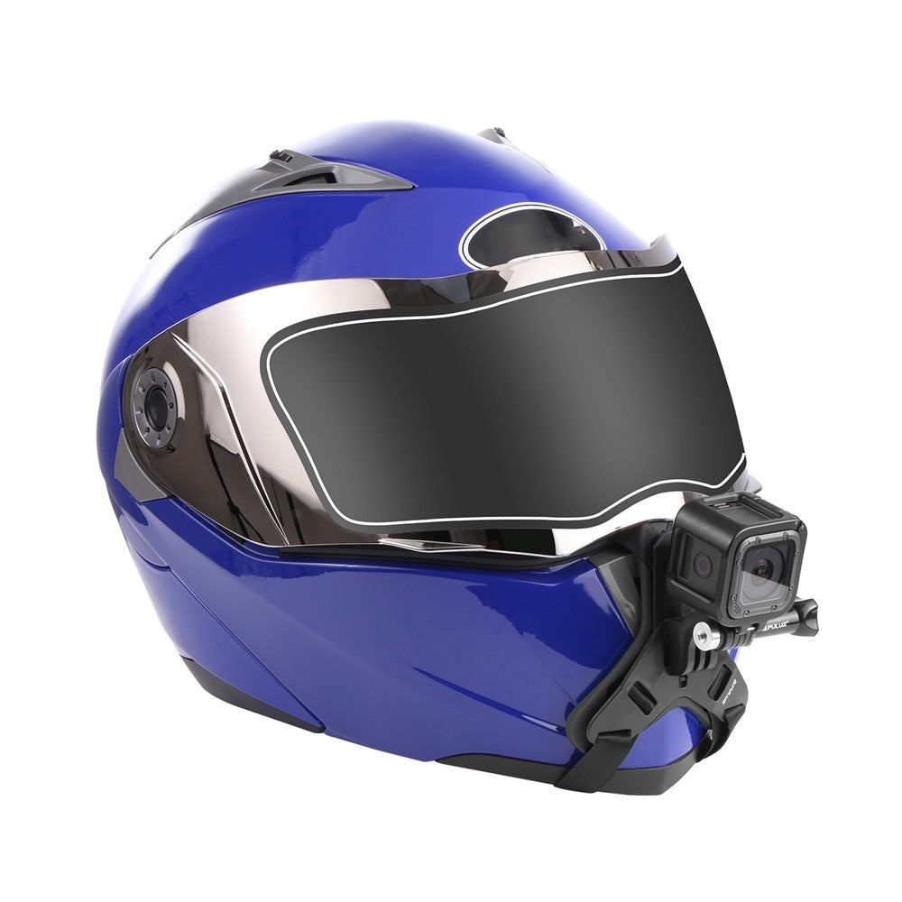 PULUZ PU579 For GoPro Hero 11 / 10 Sports Camera Motorcycle Helmet Mount Chin Bracket