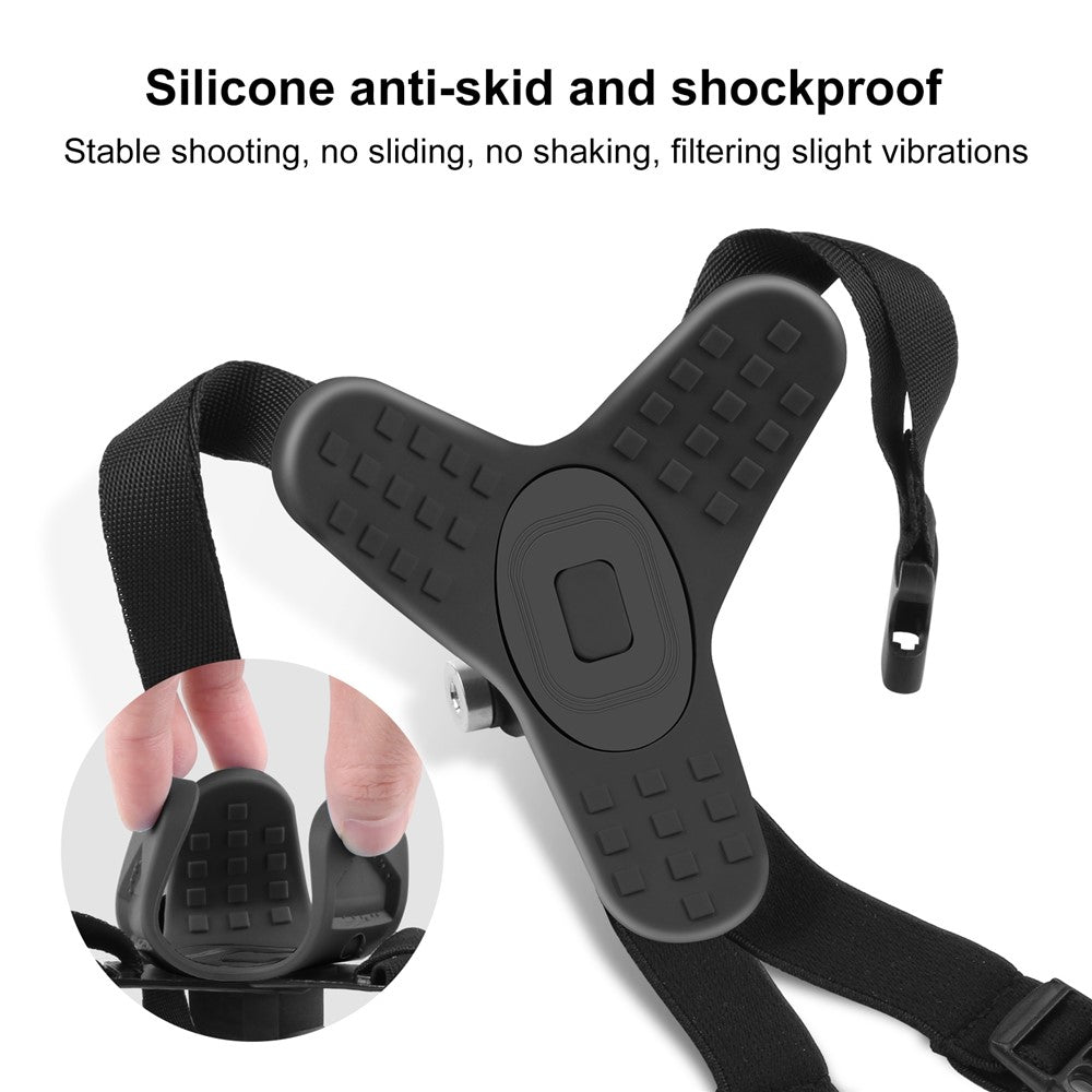 PULUZ PU579 For GoPro Hero 11 / 10 Sports Camera Motorcycle Helmet Mount Chin Bracket