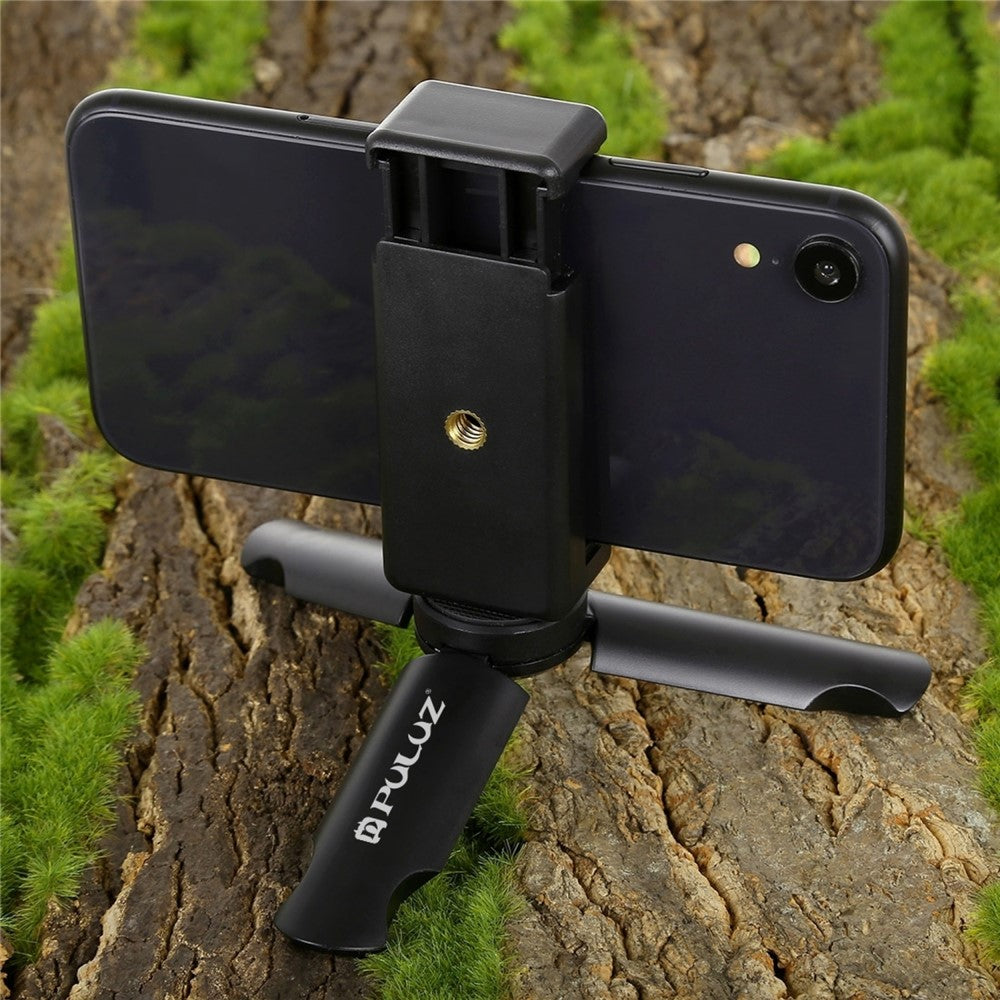 PULUZ PU373 For DJI Osmo Action Series / Smartphone Folding Mini Tripod with Universal Phone Clamp