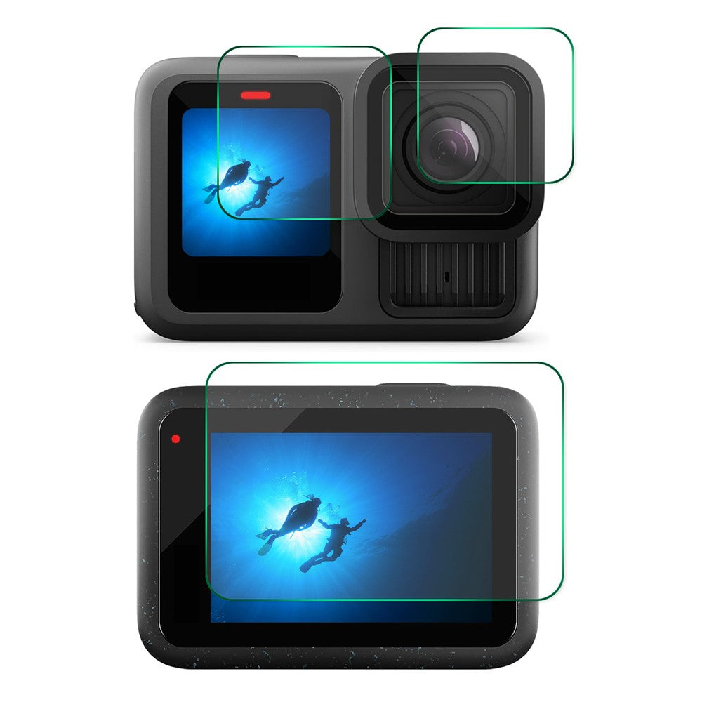 ENKAY HAT PRINCE For GoPro Hero 13   High Aluminium-silicon Glass Film 0.2mm 9H Camera Lens + Screen Protector Set