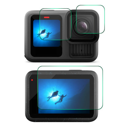 ENKAY HAT PRINCE For GoPro Hero 13   High Aluminium-silicon Glass Film 0.2mm 9H Camera Lens + Screen Protector Set