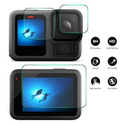 ENKAY HAT PRINCE For GoPro Hero 13   High Aluminium-silicon Glass Film 0.2mm 9H Camera Lens + Screen Protector Set
