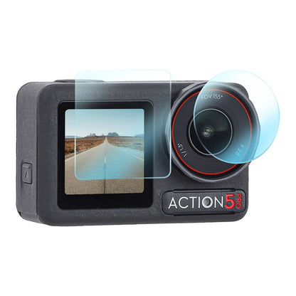 SUNNYLIFE OA5-BHM883 Tempered Glass Screen Protector Set for DJI Osmo Action 5 Pro Sports Camera Accessories (1 Main Screen + 1 Small Screen + 1 Lens)