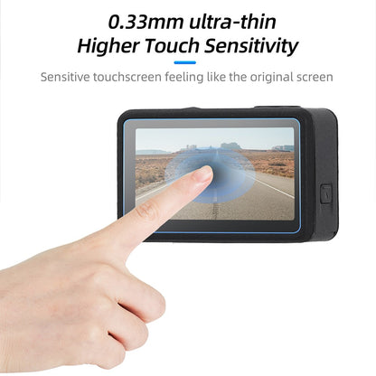 SUNNYLIFE OA5-BHM883 Tempered Glass Screen Protector Set for DJI Osmo Action 5 Pro Sports Camera Accessories (1 Main Screen + 1 Small Screen + 1 Lens)