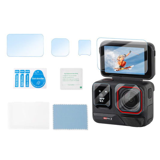 SUNNYLIFE EP2-BHM916 For Insta360 Ace Pro 2 Camera 1 Set Tempered Glass Camera Screen Lens Films
