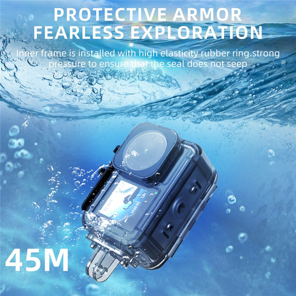 FLW019 For DJI Osmo Action 5 Pro / 4 / 3 Camera Waterproof Anti-Drop Shell 45m Diving Case