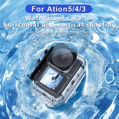 FLW019 For DJI Osmo Action 5 Pro / 4 / 3 Camera Waterproof Anti-Drop Shell 45m Diving Case