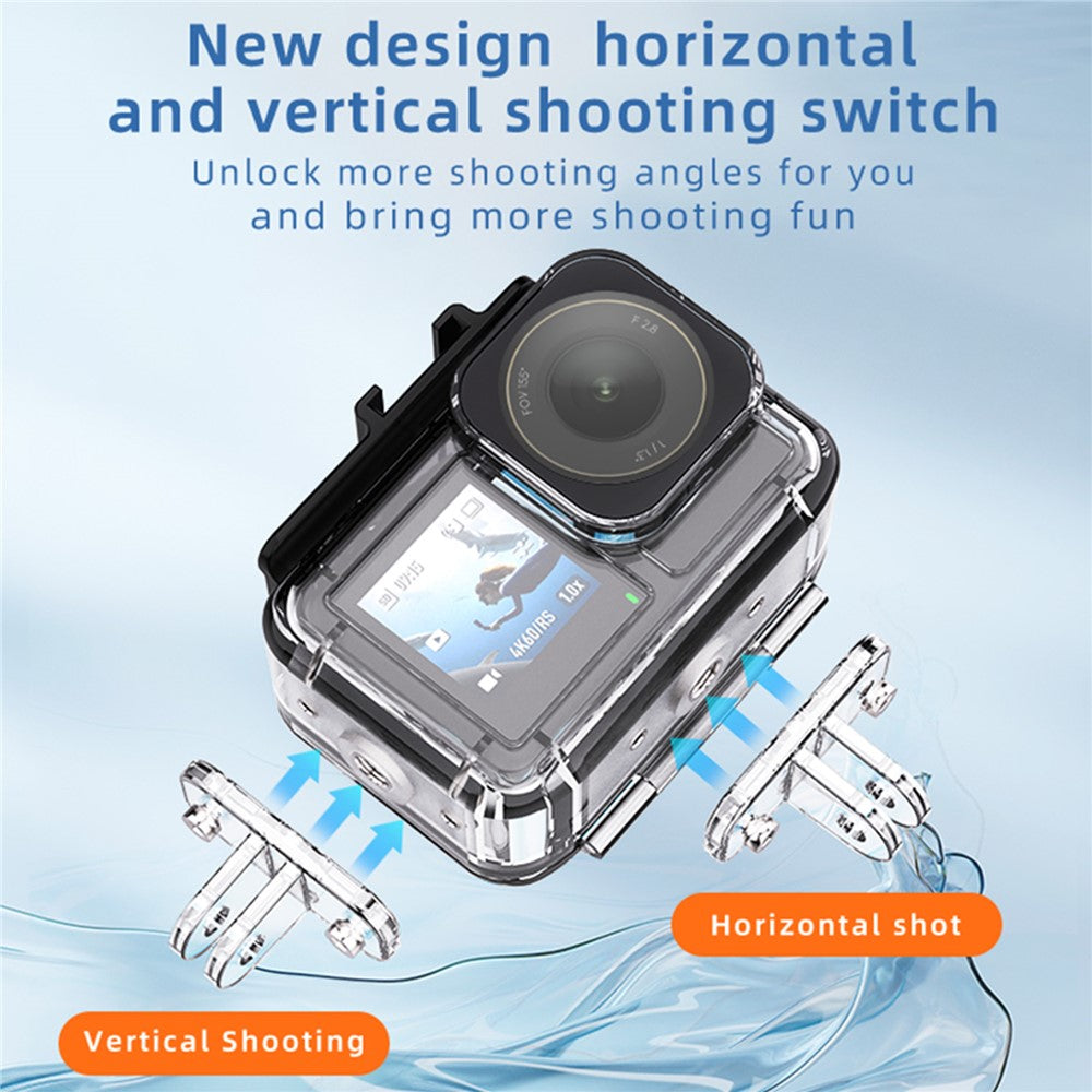 FLW019 For DJI Osmo Action 5 Pro / 4 / 3 Camera Waterproof Anti-Drop Shell 45m Diving Case