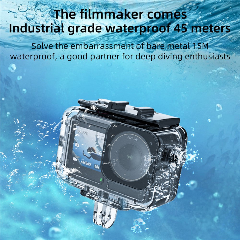 FLW019 For DJI Osmo Action 5 Pro / 4 / 3 Camera Waterproof Anti-Drop Shell 45m Diving Case