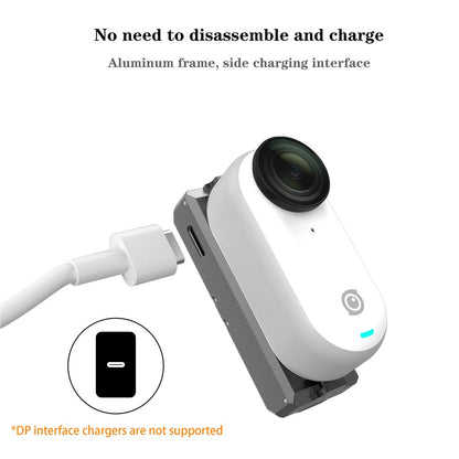 IN71 For Insta360 GO 3S / Go 3 Magnetic Suction Metal Camera Holder Base with Charging Port