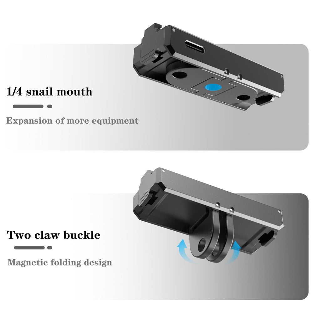 IN71 For Insta360 GO 3S / Go 3 Magnetic Suction Metal Camera Holder Base with Charging Port