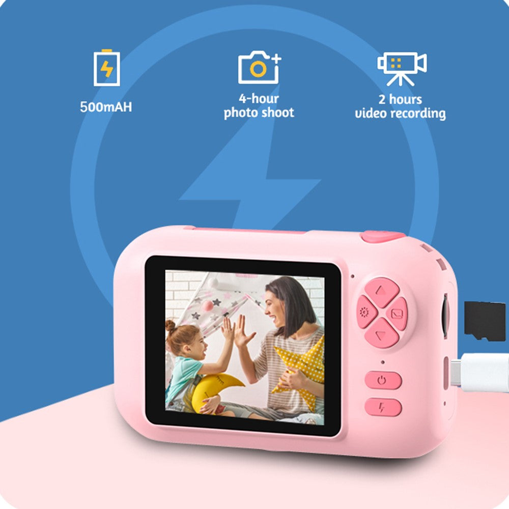 F79 2.4 Inch HD Kids Camera Flip Lens Smart Focus Digital Camera Camcorder (Without Tripod)