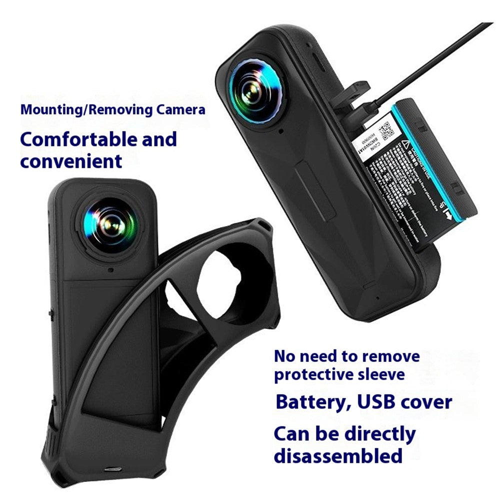For Insta360 X5 Panoramic Camera Silicone Protective Case Shockproof Anti Scratch Dust Cover