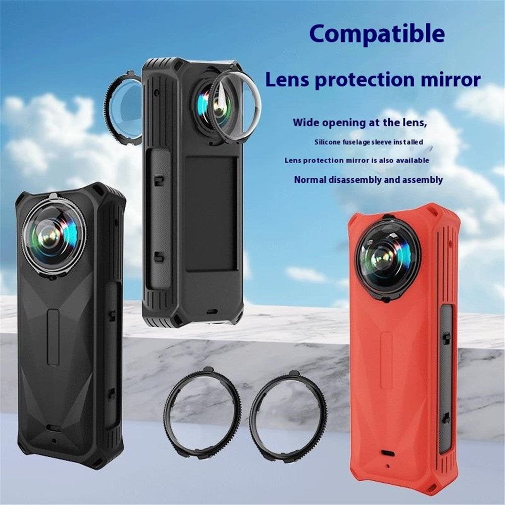 For Insta360 X5 Panoramic Camera Silicone Protective Case Shockproof Anti Scratch Dust Cover