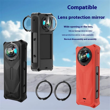 For Insta360 X5 Panoramic Camera Silicone Protective Case Shockproof Anti Scratch Dust Cover