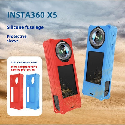 For Insta360 X5 Panoramic Camera Silicone Protective Case Shockproof Anti Scratch Dust Cover