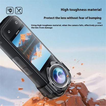 For Insta360 X5 Lens Protector Action Camera Snap-On Glass Cover 9H Hardness Anti Fog / Waterproof / Scratch Resistant