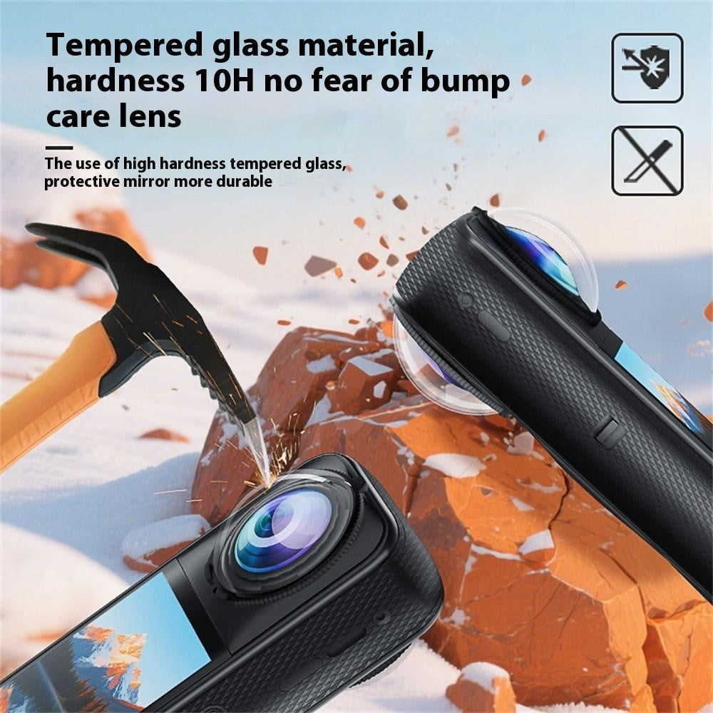 For Insta360 X5 2Pcs Panoramic Camera Lens Protector Anti Fog Scratch Resistant Optical Glass Lens Cover