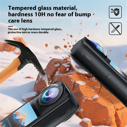 For Insta360 X5 2Pcs Panoramic Camera Lens Protector Anti Fog Scratch Resistant Optical Glass Lens Cover