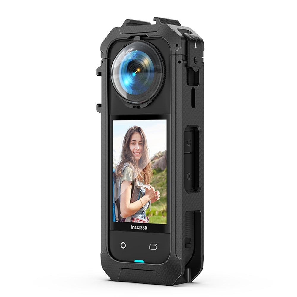 For Insta360 X5 Panoramic Action Camera Magnetic Quick Release Plastic Protective Frame