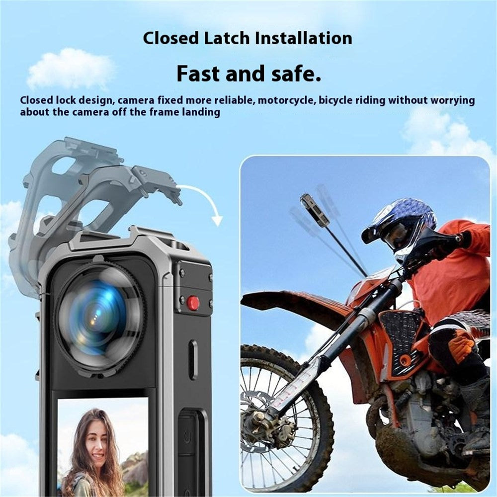 For Insta360 X5 Panoramic Action Camera Cage Quick Release Metal Protective Frame with Magnetic Base