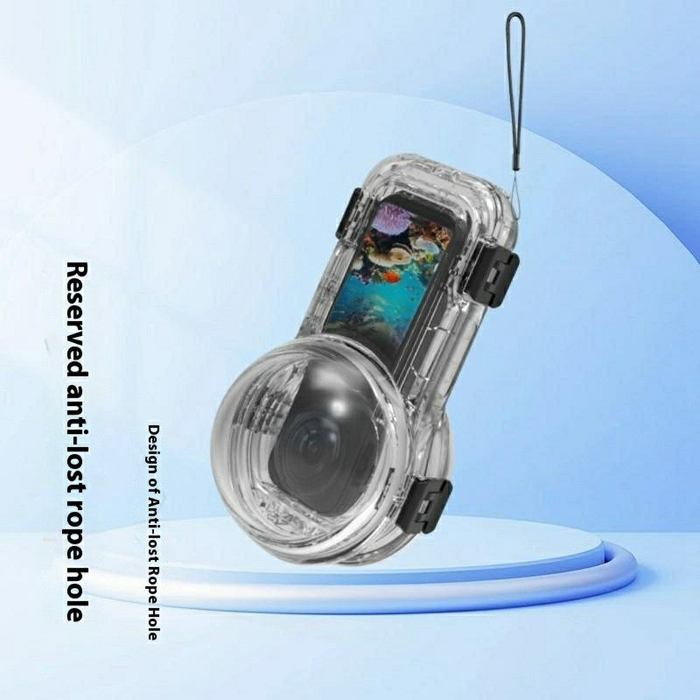 For Insta360 X5 Action Camera Waterproof Case Invisible Diving Housing Compatible with Magnetic Quick Release Mount