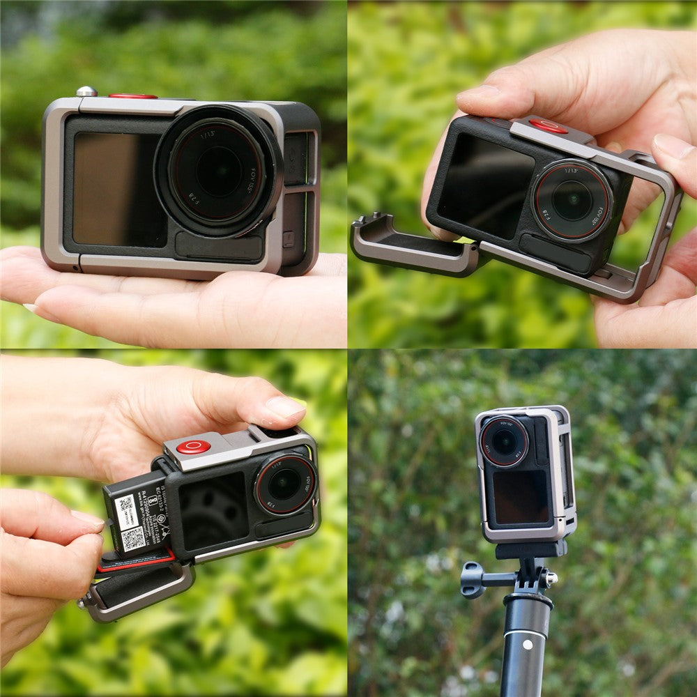 FLW042 For DJI Action 5 Pro / 4 / 3 Camera Cage Aluminum Alloy Multi-Interface Expansion Frame