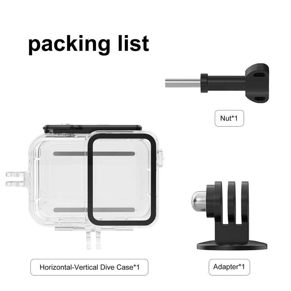 FLW057 For Insta360 Ace Pro 2 / ACE Pro Camera Waterproof Case 45m Underwater Housing Dustproof Shockproof Shell