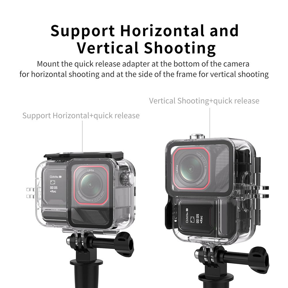 FLW057 For Insta360 Ace Pro 2 / ACE Pro Camera Waterproof Case 45m Underwater Housing Dustproof Shockproof Shell
