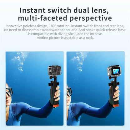 FLW057 For Insta360 Ace Pro 2 / ACE Pro Camera Waterproof Case 45m Underwater Housing Dustproof Shockproof Shell
