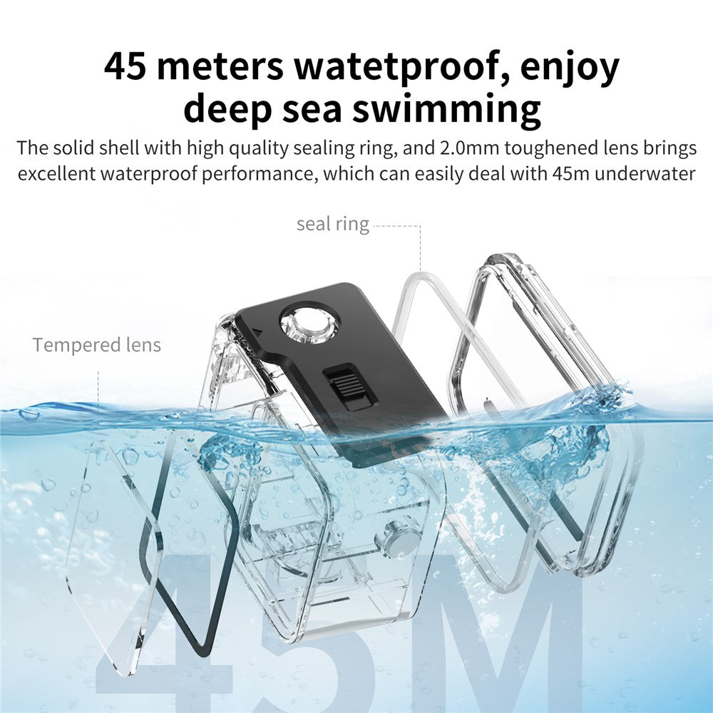 FLW057 For Insta360 Ace Pro 2 / ACE Pro Camera Waterproof Case 45m Underwater Housing Dustproof Shockproof Shell