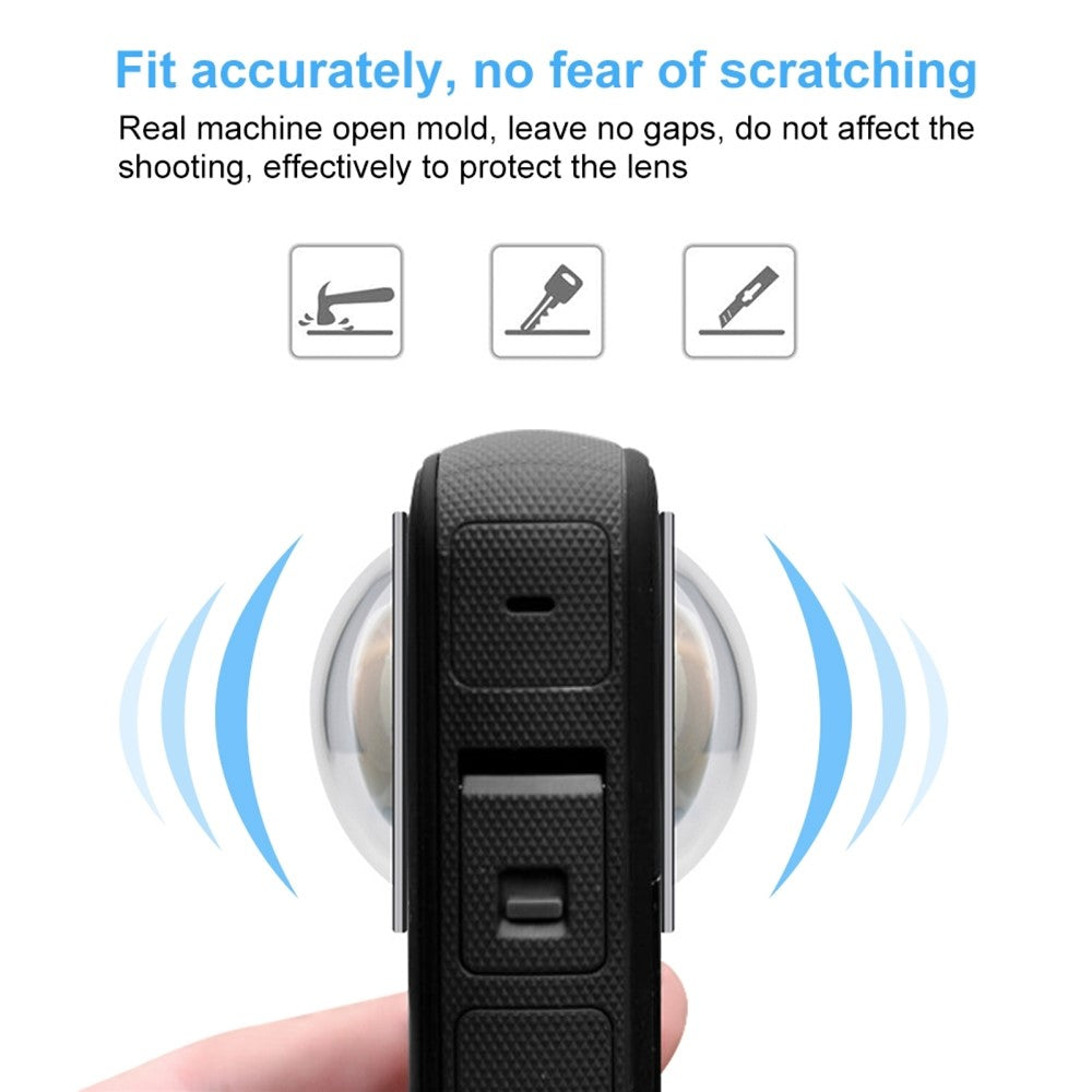 PULUZ PU806B 2Pcs for Insta360 X3 Panoramic Lens Protector Anti-Scratch Impact Resistant HD Lens Guard
