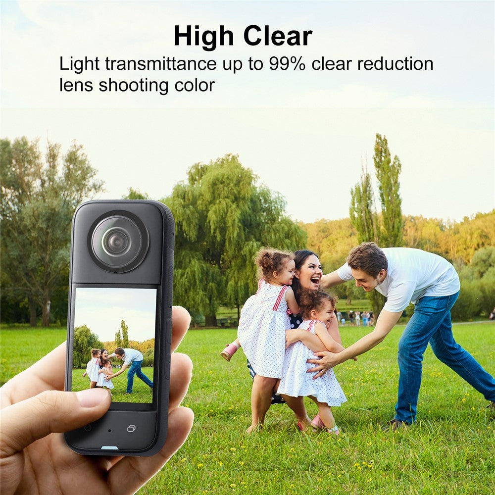 PULUZ PU806B 2Pcs for Insta360 X3 Panoramic Lens Protector Anti-Scratch Impact Resistant HD Lens Guard