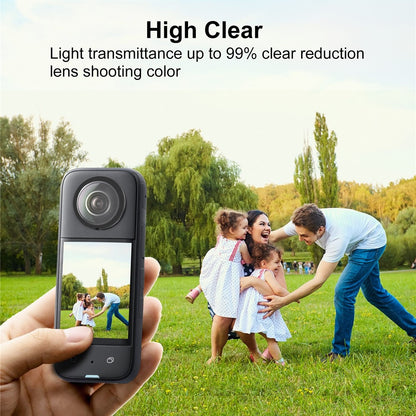 PULUZ PU806B 2Pcs for Insta360 X3 Panoramic Lens Protector Anti-Scratch Impact Resistant HD Lens Guard