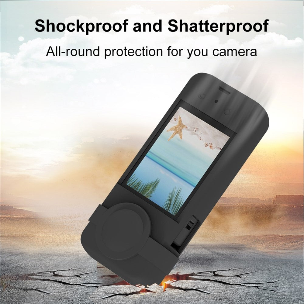 PULUZ PU802 For Insta360 X3 Silicone Camera Protective Case with Lens Cover