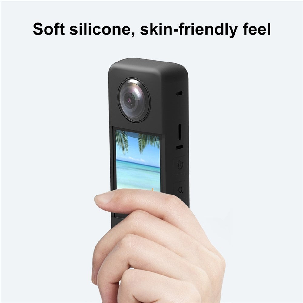 PULUZ PU802 For Insta360 X3 Silicone Camera Protective Case with Lens Cover