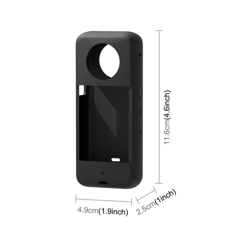 PULUZ PU802 For Insta360 X3 Silicone Camera Protective Case with Lens Cover