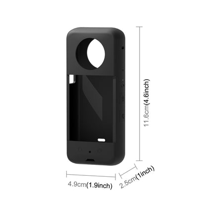 PULUZ PU802 For Insta360 X3 Silicone Camera Protective Case with Lens Cover