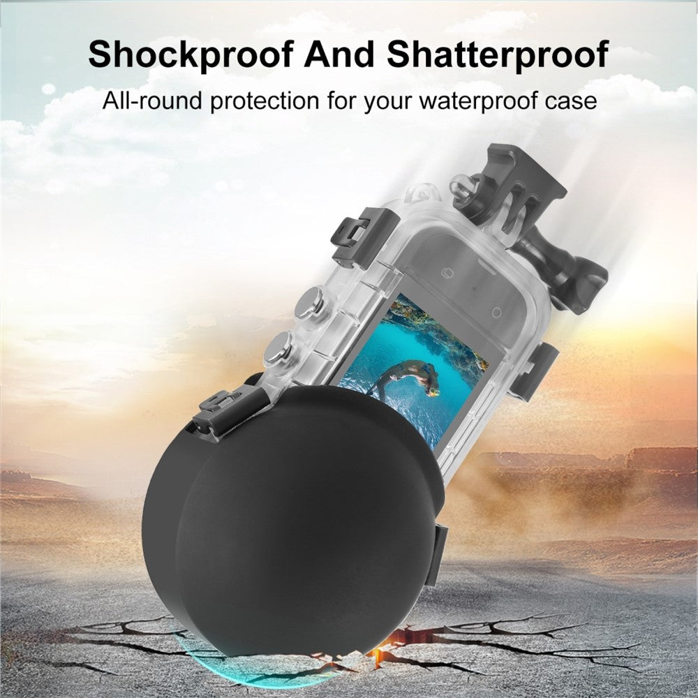 PULUZ PU891 For Insta360 X3 Panoramic Camera Invisible Waterproof Case Silicone Lens Protective Cover