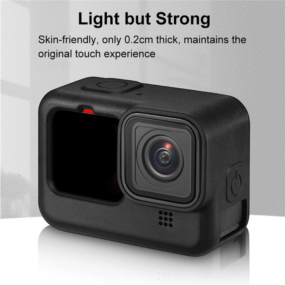 PULUZ PU518 Silicone Case for GoPro Hero 11 Black / 10 Black / 9 Black Camera Protective Cover + Lens Cap