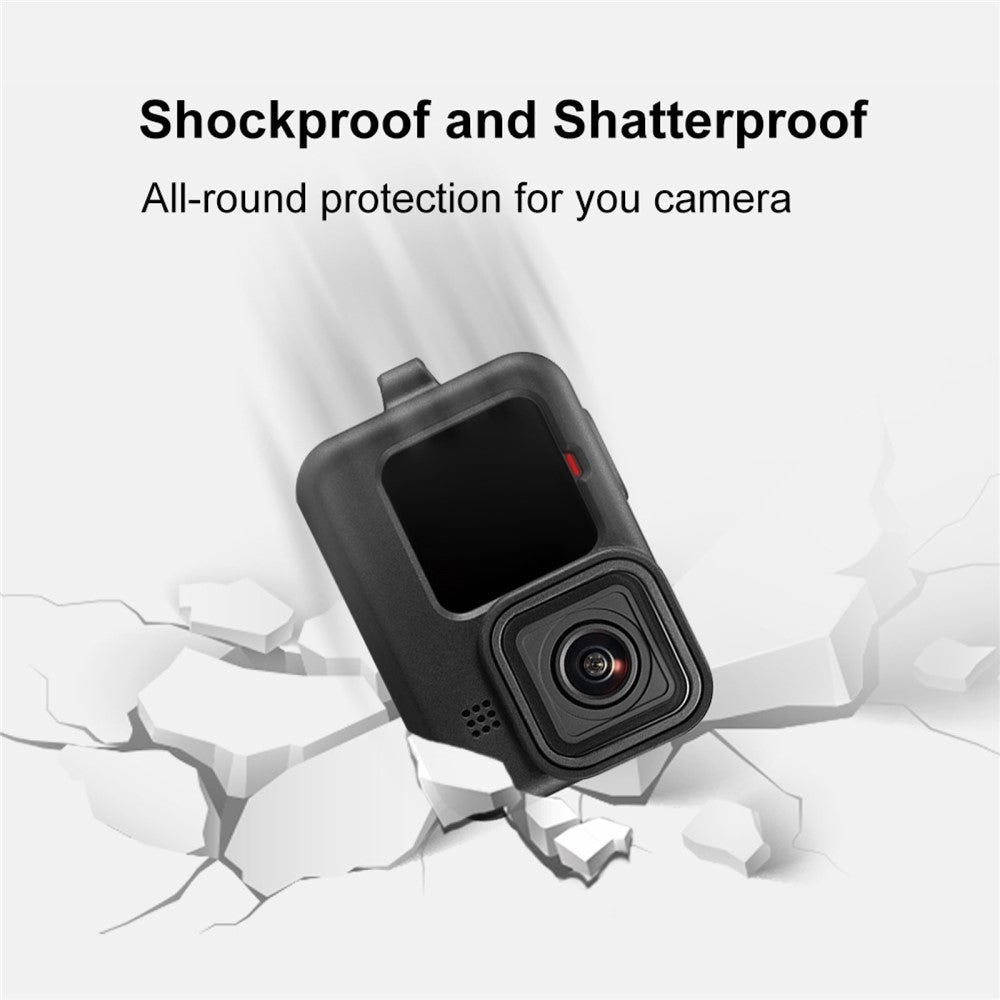 PULUZ PU518 Silicone Case for GoPro Hero 11 Black / 10 Black / 9 Black Camera Protective Cover + Lens Cap