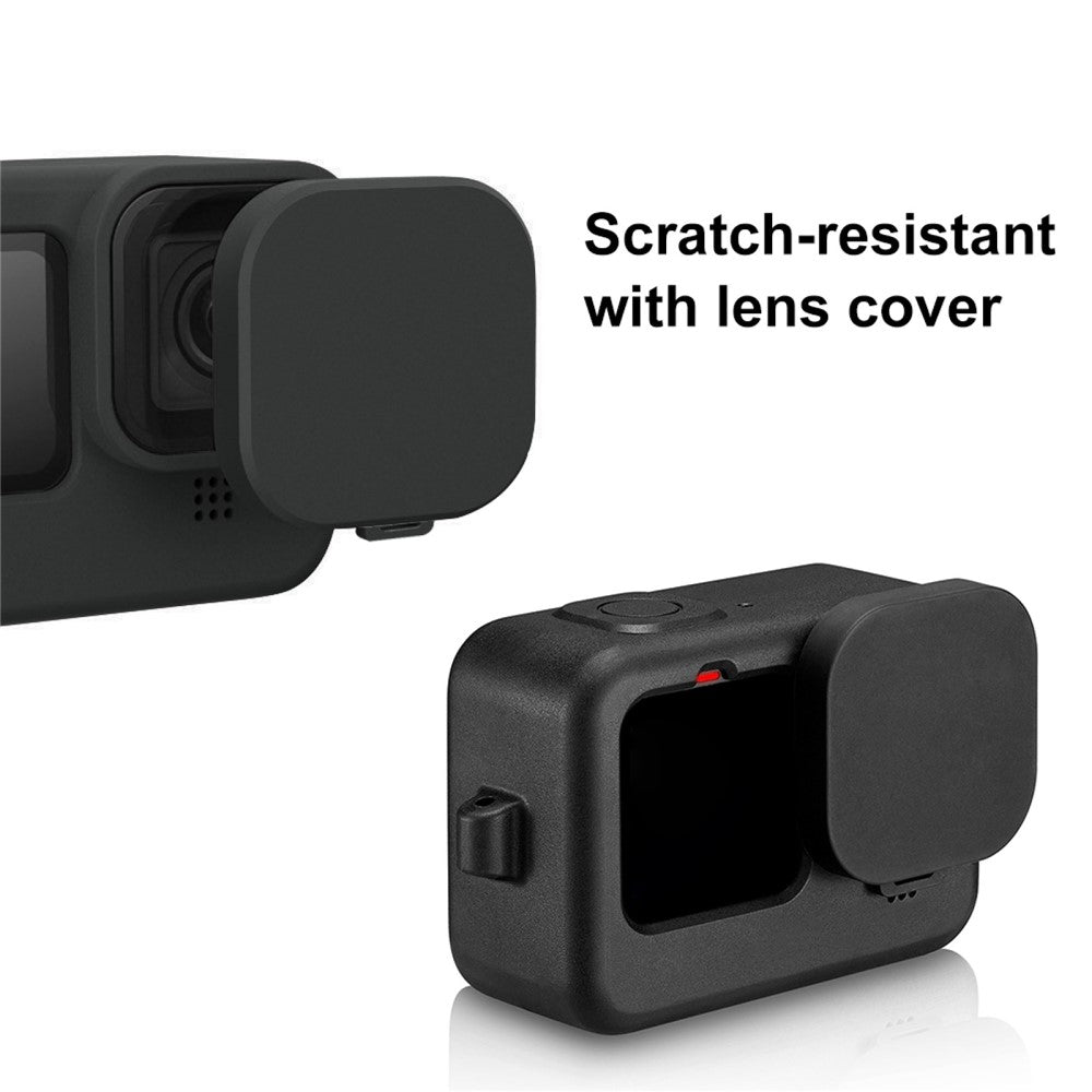 PULUZ PU518 Silicone Case for GoPro Hero 11 Black / 10 Black / 9 Black Camera Protective Cover + Lens Cap