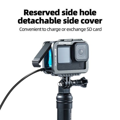 TELESIN AT1102 Aluminum Alloy Housing Case Shell for GoPro Hero 10 / 9
