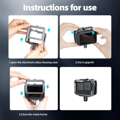 TELESIN AT1102 Aluminum Alloy Housing Case Shell for GoPro Hero 10 / 9