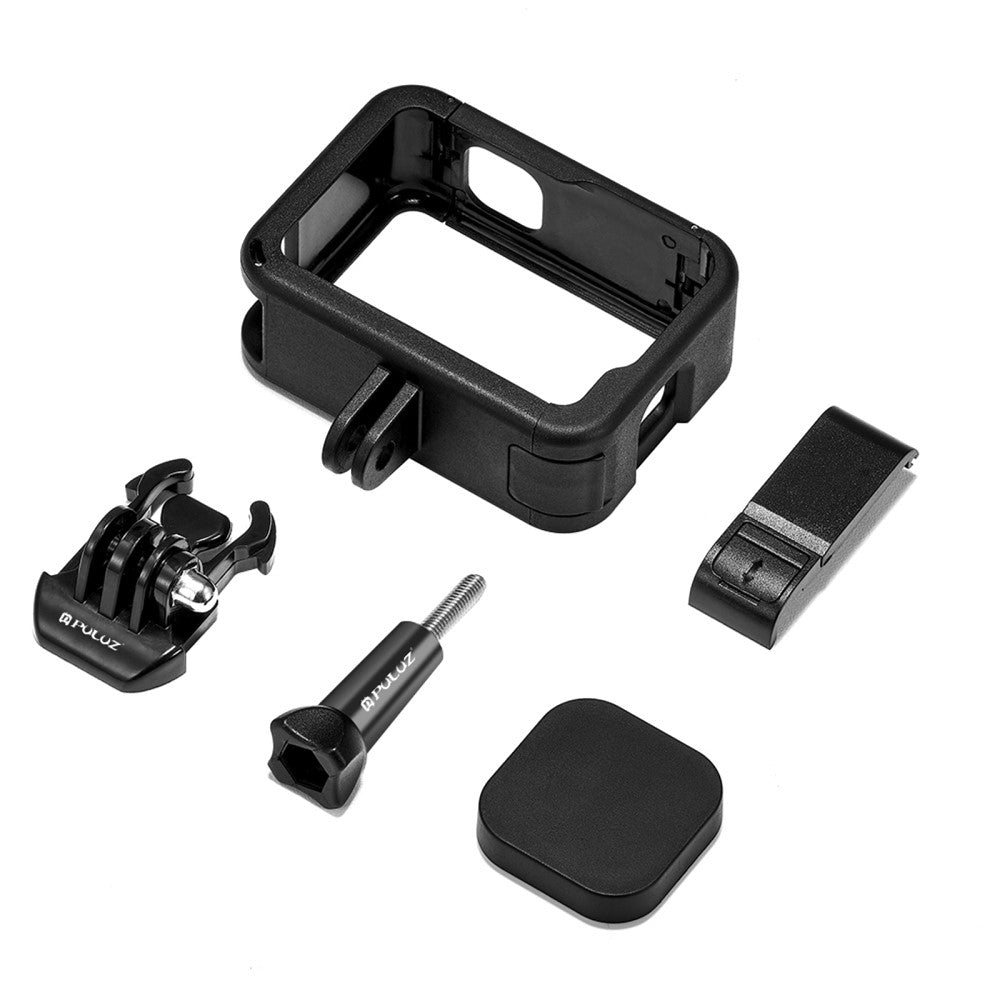 PULUZ PU583B Protective Frame for GoPro Hero 11 Black / 10 Black / 9 Black Camera Cage with Charging Side Cover