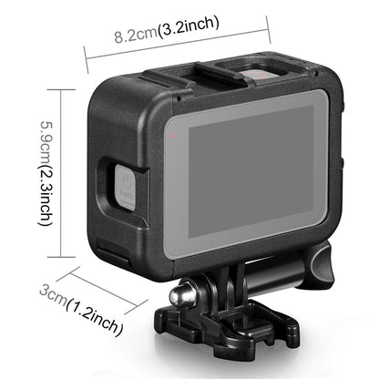 PULUZ PU583B Protective Frame for GoPro Hero 11 Black / 10 Black / 9 Black Camera Cage with Charging Side Cover