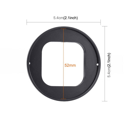 PULUZ PU596B 52mm CPL UV Filter for GoPro Hero 11 Black / 10 Black / 9 Black Camera Lens Filter with Adapter Ring